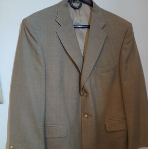 Stafford men’s suit jacket size 42S NWOT Tan Lined Classic Look